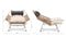 Halyard - Halyard Lounge Chair, Midnight Black Premium Leather and Icelandic Sheepskin