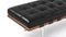 Manhattan - Manhattan Three Seater Bench, Midnight Black Premium Leather