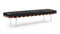 Manhattan - Manhattan Three Seater Bench, Midnight Black Premium Leather