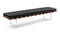 Manhattan - Manhattan Three Seater Bench, Midnight Black Premium Leather