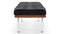 Manhattan - Manhattan Three Seater Bench, Midnight Black Premium Leather