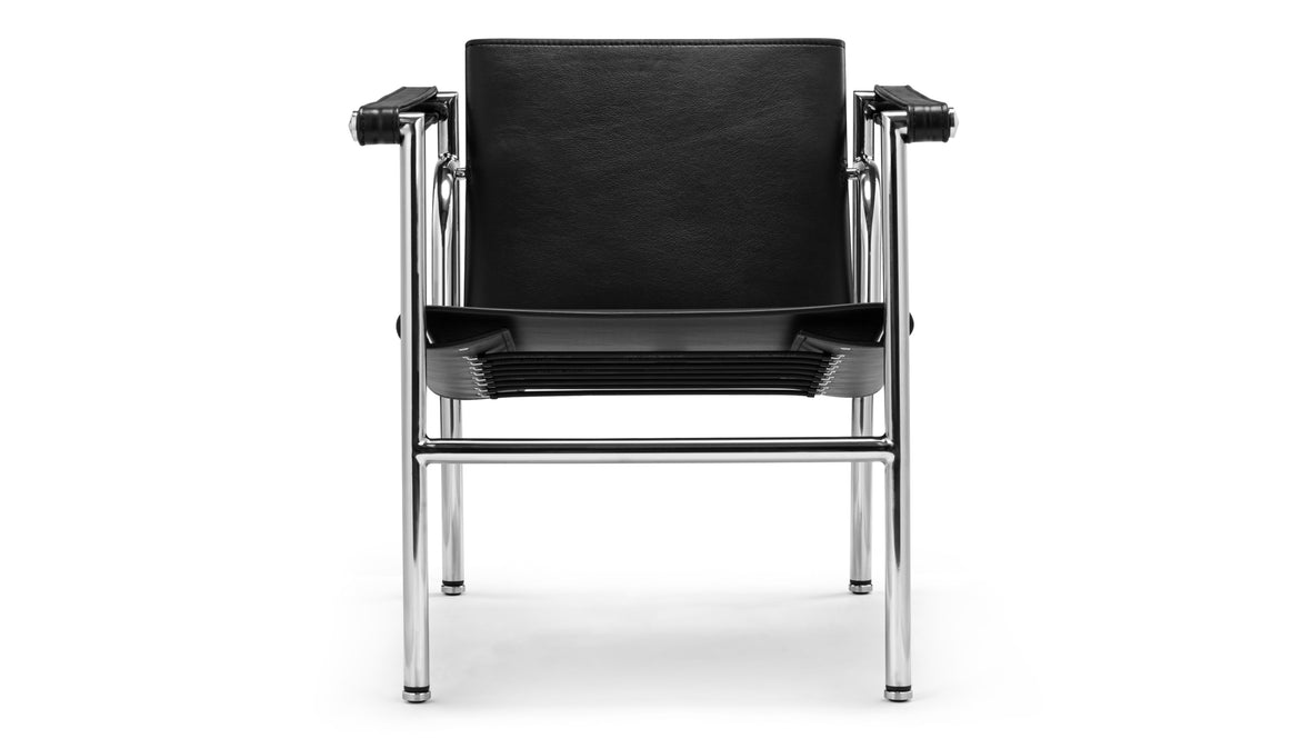 Corbusier - Corbusier Armchair, Midnight Black Premium Leather