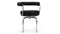 Corbusier - Corbusier Swivel Chair, Midnight Black Premium Leather