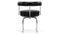Corbusier - Corbusier Swivel Chair, Midnight Black Premium Leather