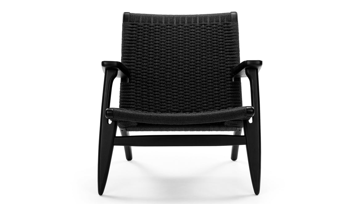 CH25 - CH25 Easy Chair, Black Seat & Frame