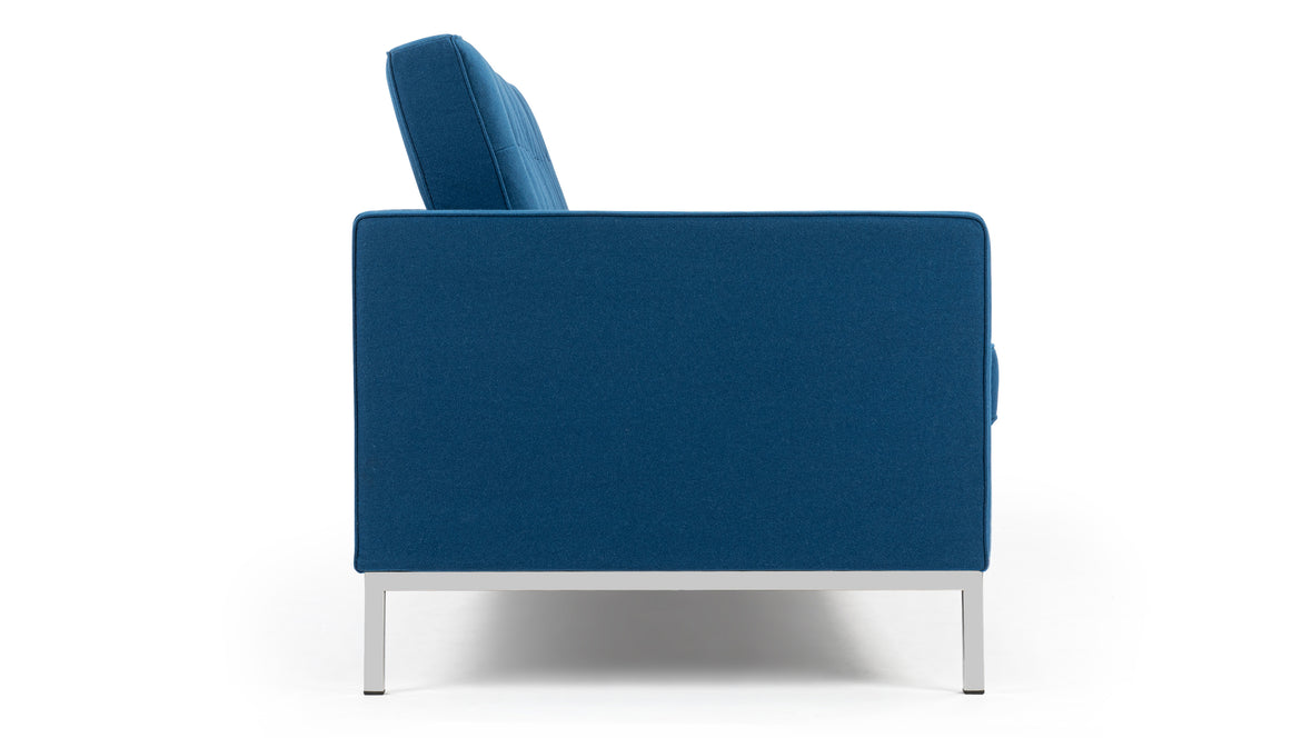 Florence - Florence Three Seater Sofa, Indigo Blue Wool