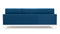 Florence - Florence Three Seater Sofa, Indigo Blue Wool