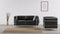 Corbusier - Corbusier Grand Modele Two Seater Sofa, Midnight Black Premium Leather