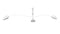 Mouille Ceiling - Mouille Ceiling Light, Three Arms, White, W98 in