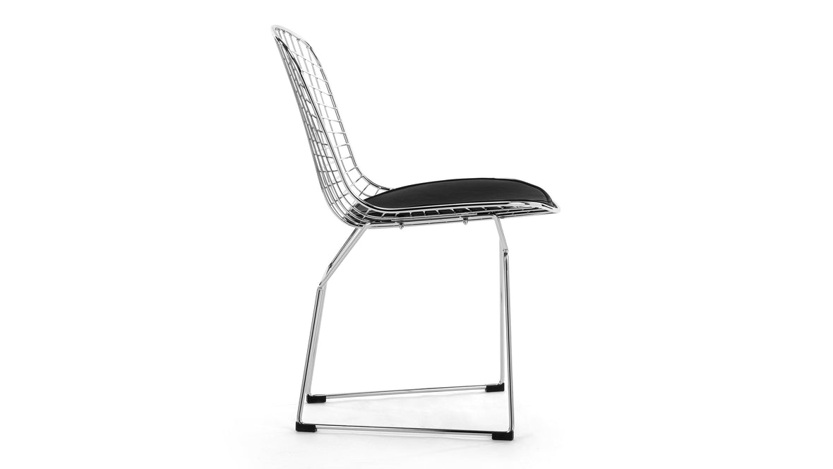 Bertie - Bertie Side Chair, Chrome Frame