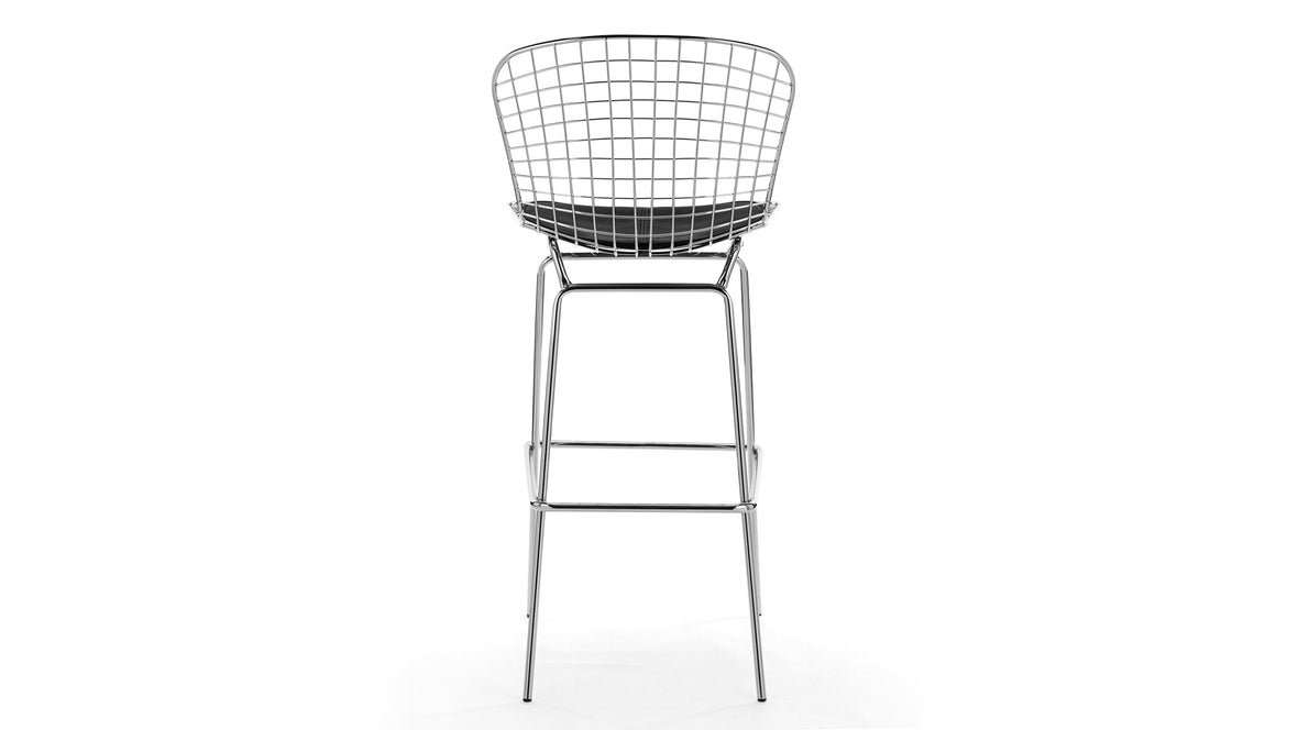 Bertie - Bertie Bar Stool, Chromed Legs