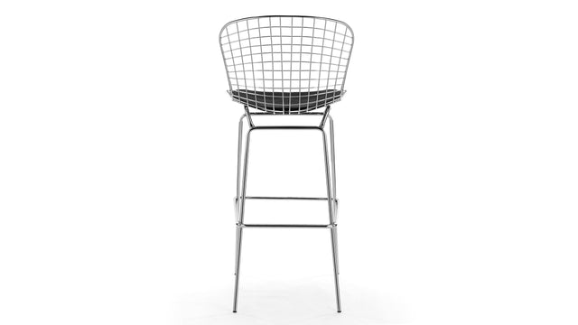 Bertie - Bertie Bar Stool, Chromed Legs