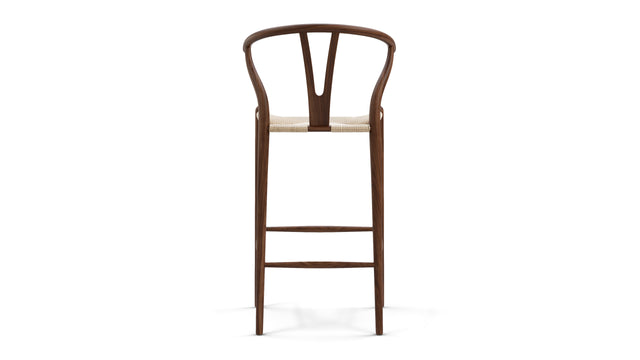 Wish - Wish Bar Stool, Light Walnut, 29.5