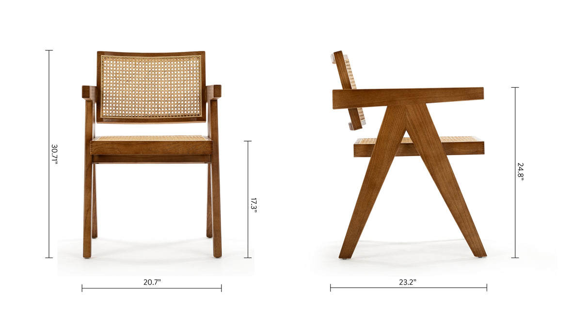 Jeanneret Armchair - Pierre Jeanneret Armchair, Walnut
