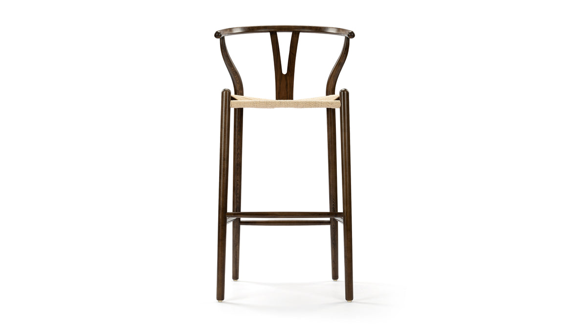 Wish - Wish Bar Stool, Dark Walnut, 29.5