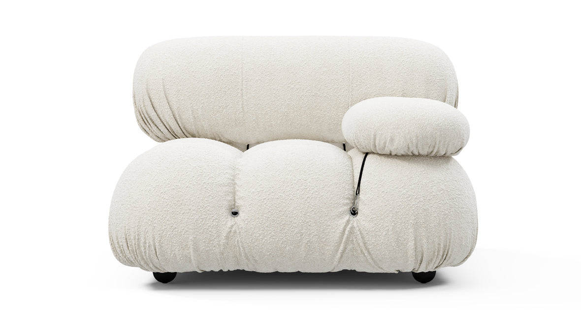 Bellini Module - Mario Bellini Module, Right Arm, White Boucle