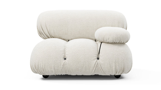 Bellini Module - Mario Bellini Module, Right Arm, White Boucle