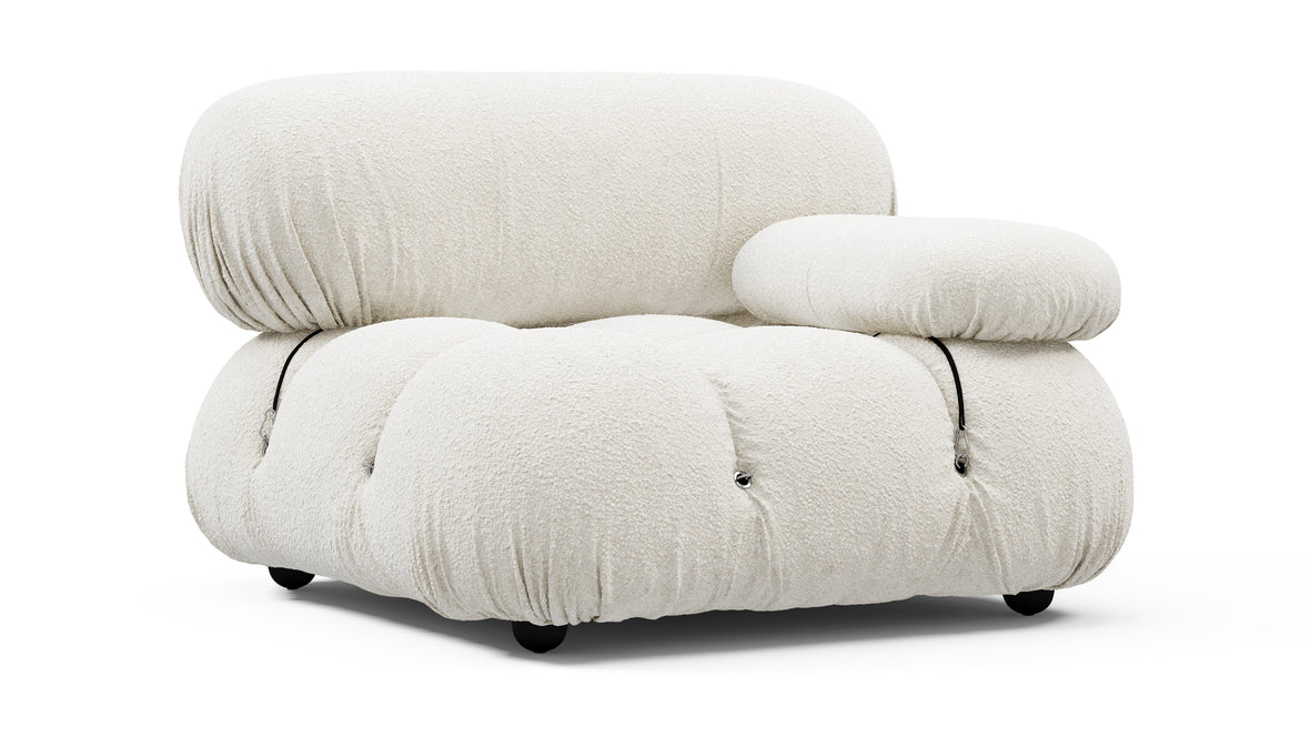 Bellini Module - Mario Bellini Module, Right Arm, White Boucle
