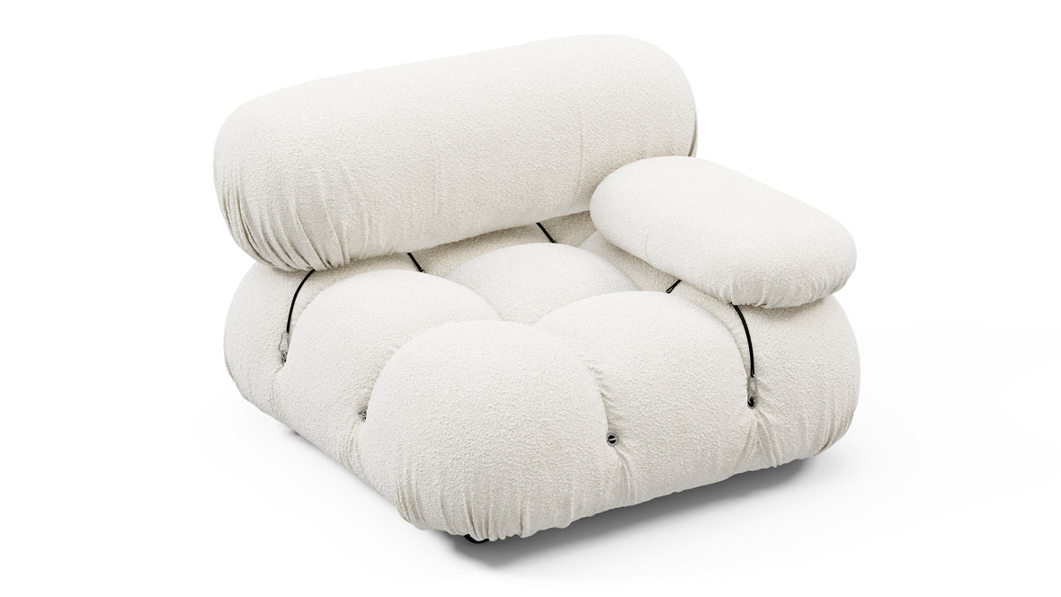 Bellini Module - Mario Bellini Module, Right Arm, White Boucle
