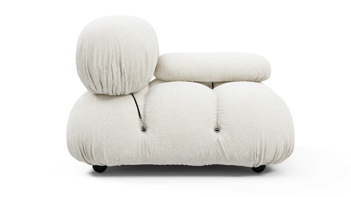 Bellini Module - Mario Bellini Module, Right Arm, White Boucle