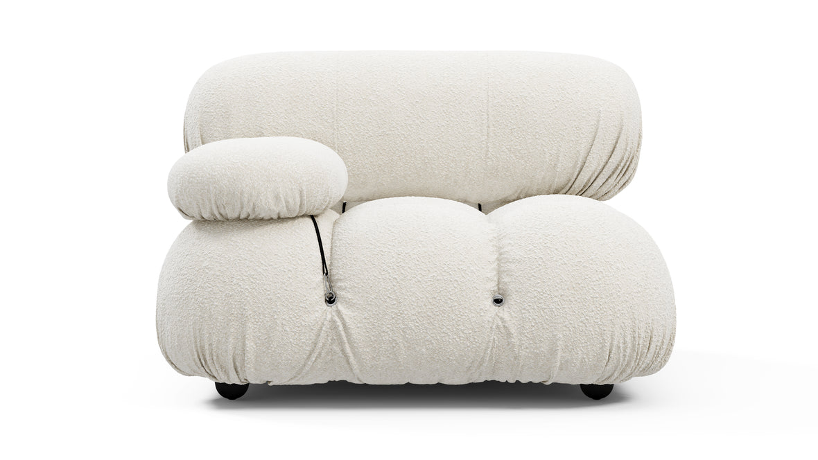 Bellini Module - Mario Bellini Module, Left Arm, White Boucle