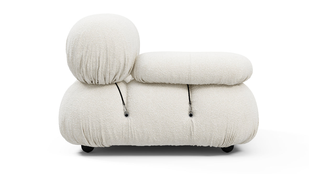 Bellini Module - Mario Bellini Module, Left Arm, White Boucle