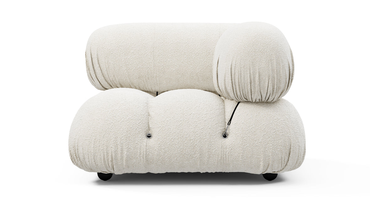 Bellini Module - Mario Bellini Module, Right Corner, White Boucle