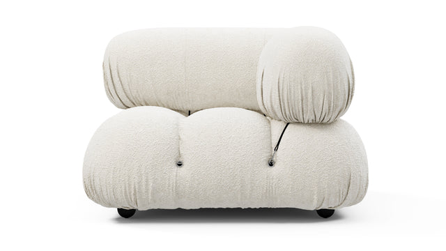 Bellini Module - Mario Bellini Module, Right Corner, White Boucle