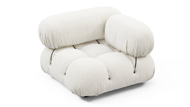 Bellini Module - Mario Bellini Module, Right Corner, White Boucle