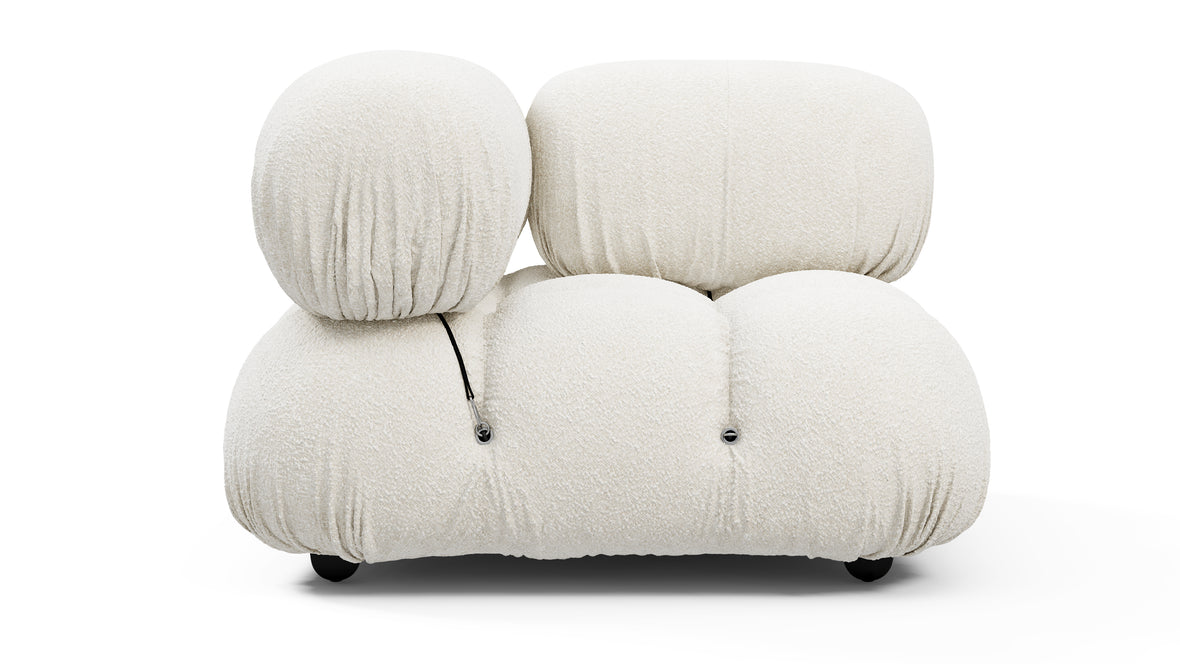 Bellini Module - Mario Bellini Module, Right Corner, White Boucle