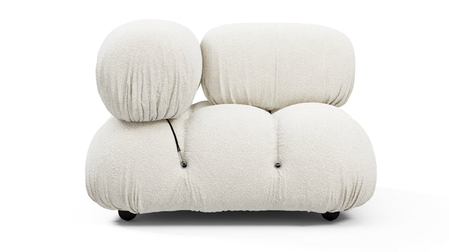 Bellini Module - Mario Bellini Module, Right Corner, White Boucle