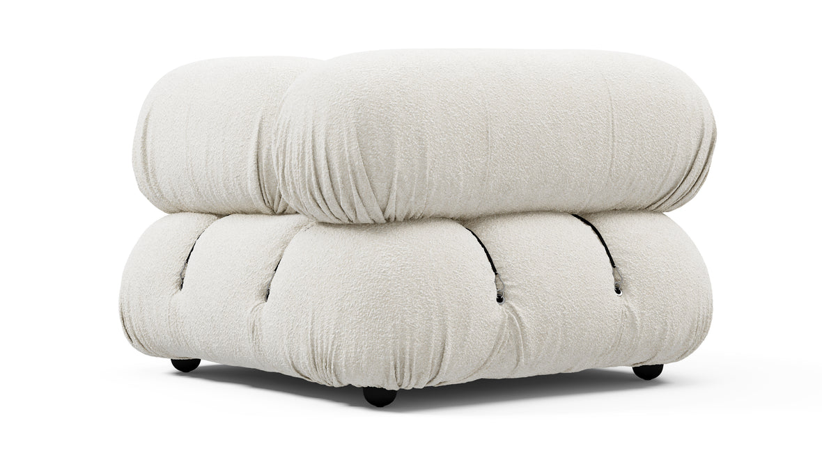 Bellini Module - Mario Bellini Module, Right Corner, White Boucle