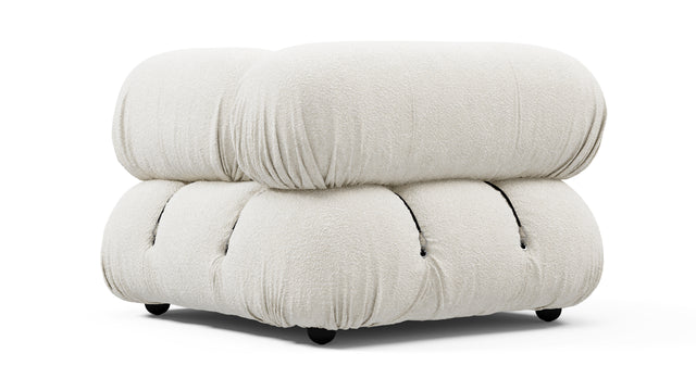 Bellini Module - Mario Bellini Module, Right Corner, White Boucle