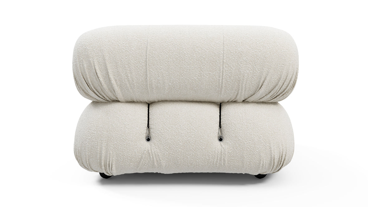 Bellini Module - Mario Bellini Module, Right Corner, White Boucle