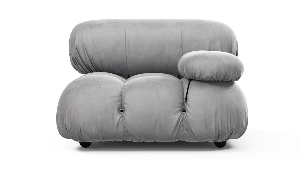 Bellini Module - Mario Bellini Module, Right Arm, Light Gray Velvet