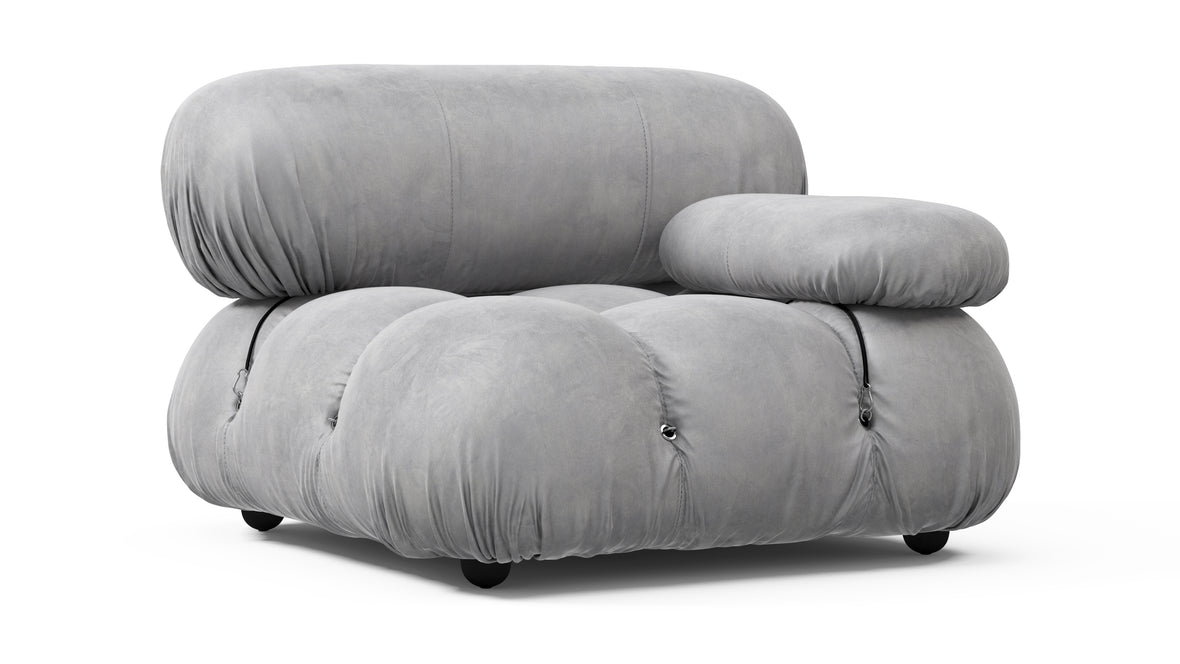 Bellini Module - Mario Bellini Module, Right Arm, Light Gray Velvet