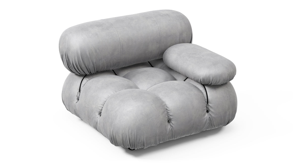 Bellini Module - Mario Bellini Module, Right Arm, Light Gray Velvet