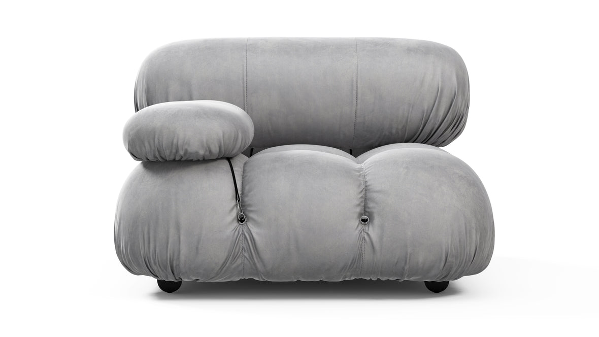 Bellini Module - Mario Bellini Module, Left Arm, Light Gray Velvet