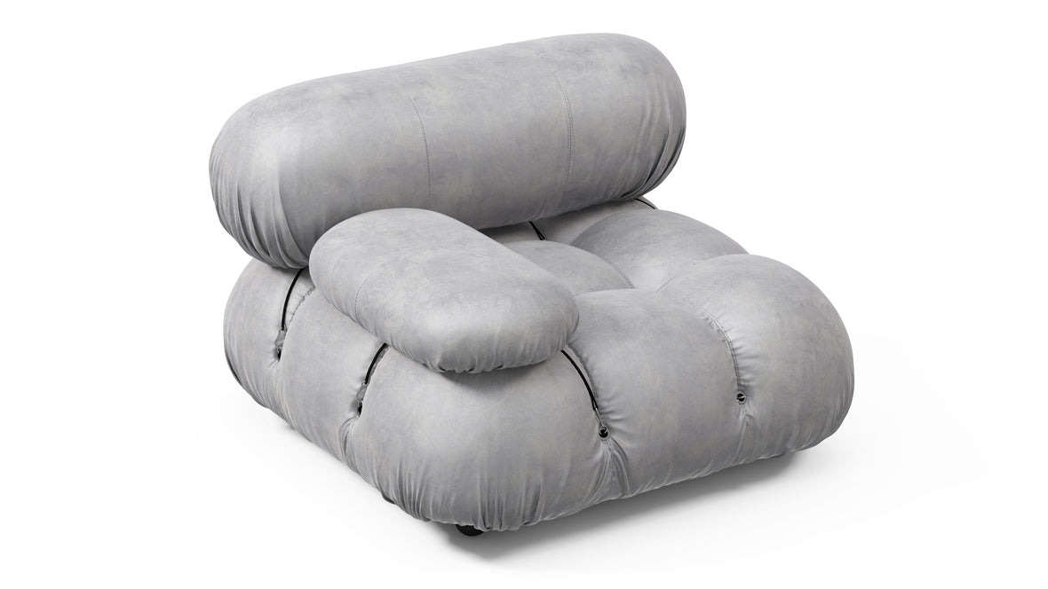 Bellini Module - Mario Bellini Module, Left Arm, Light Gray Velvet