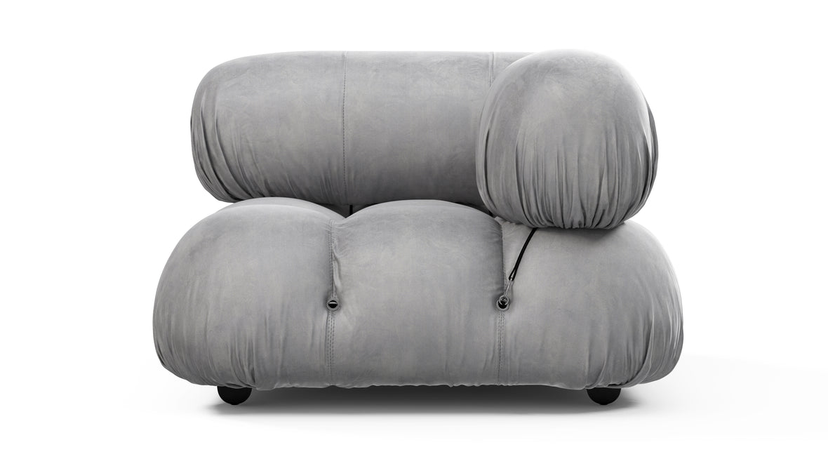 Bellini Module - Mario Bellini Module, Right Corner, Light Gray Velvet