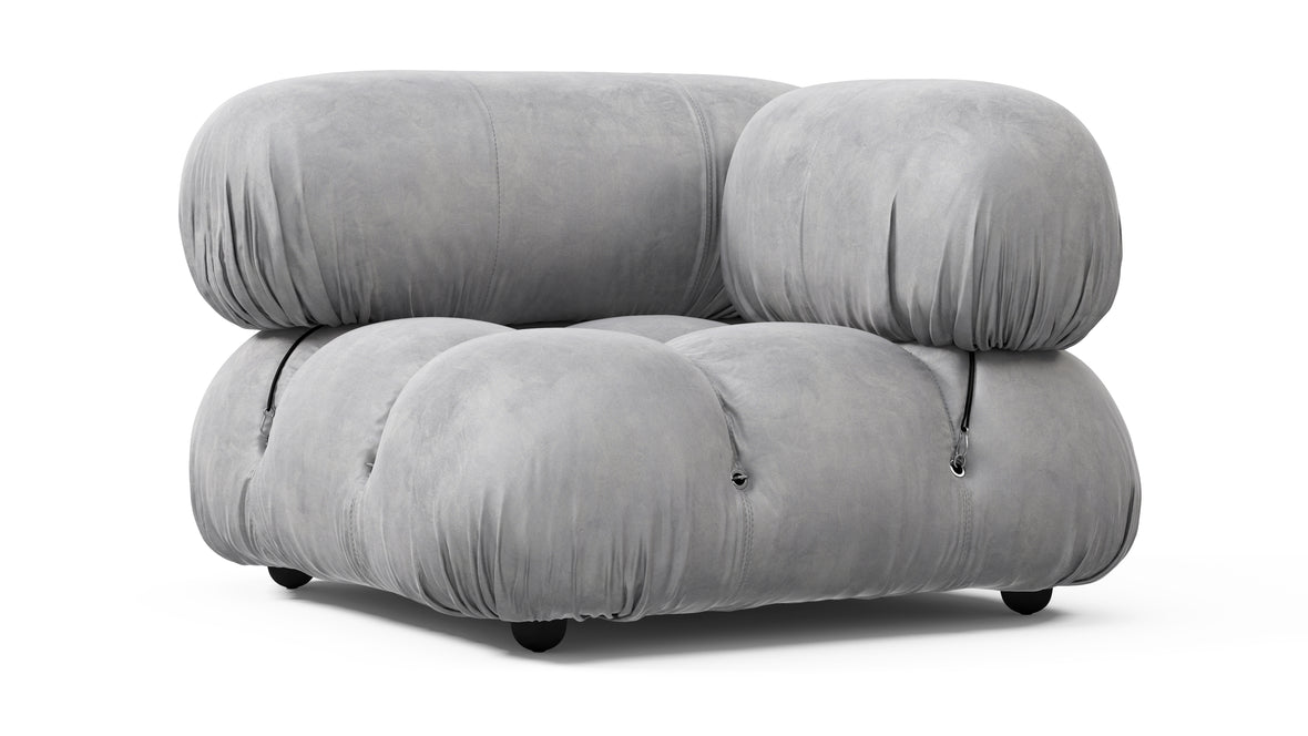 Bellini Module - Mario Bellini Module, Right Corner, Light Gray Velvet