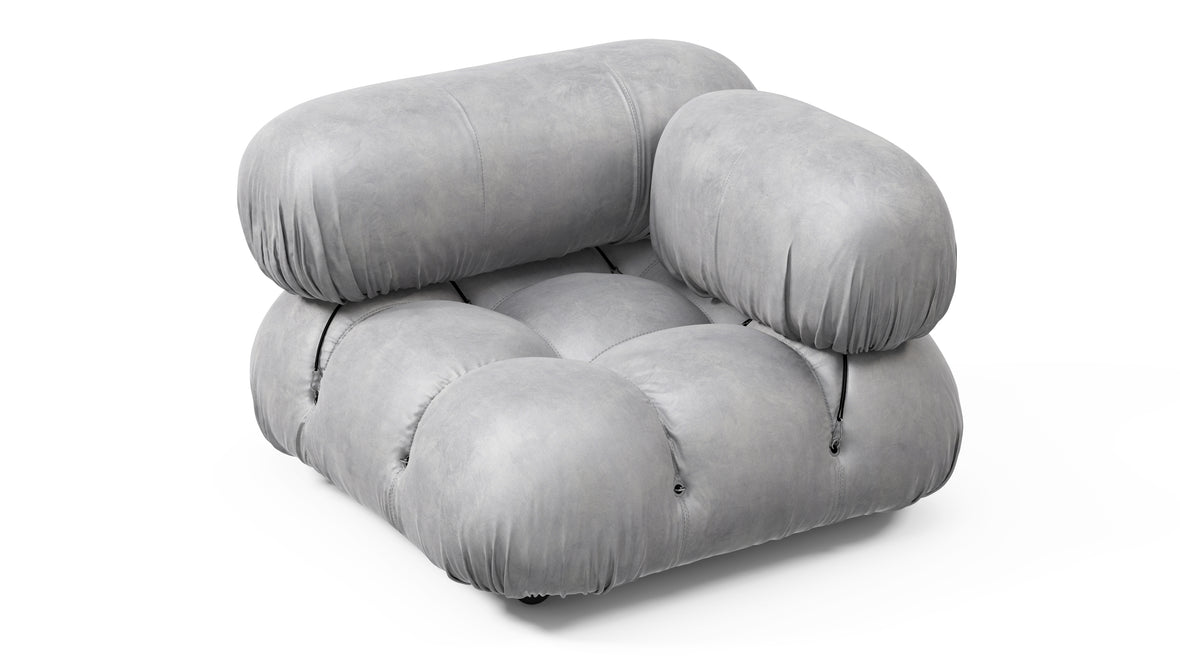 Bellini Module - Mario Bellini Module, Right Corner, Light Gray Velvet