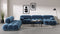 Bellini Module - Mario Bellini Module, Left Arm, Aegean Blue Velvet