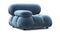 Bellini Module - Mario Bellini Module, Left Arm, Aegean Blue Velvet