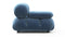 Bellini Module - Mario Bellini Module, Left Arm, Aegean Blue Velvet