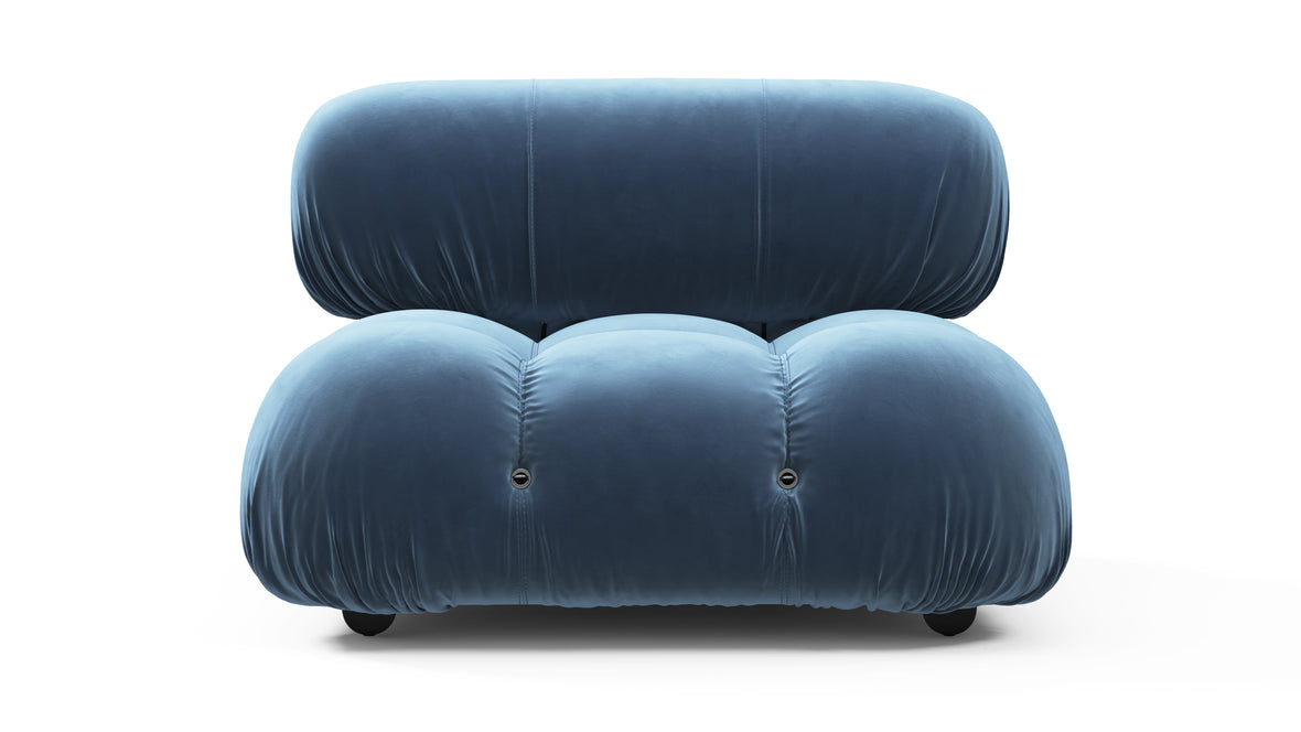 Bellini Module - Mario Bellini Module, Armless, Aegean Blue Velvet