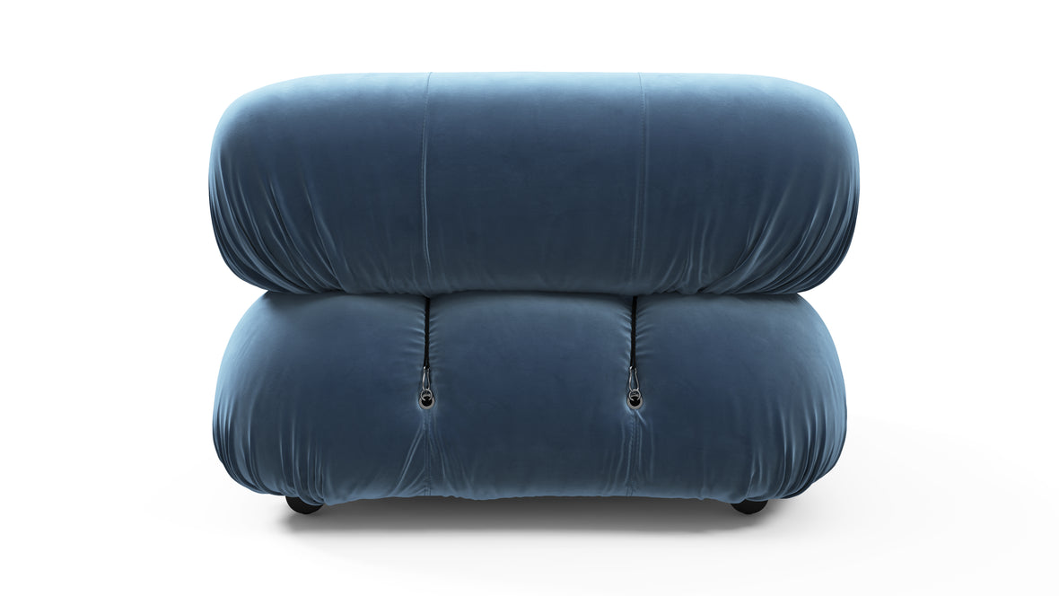 Bellini Module - Mario Bellini Module, Armless, Aegean Blue Velvet