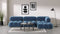 Bellini Module - Mario Bellini Module, Right Corner, Aegean Blue Velvet