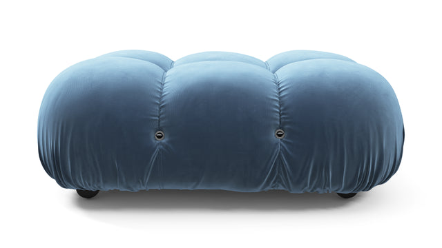 Bellini Ottoman - Mario Bellini Ottoman, Aegean Blue Velvet