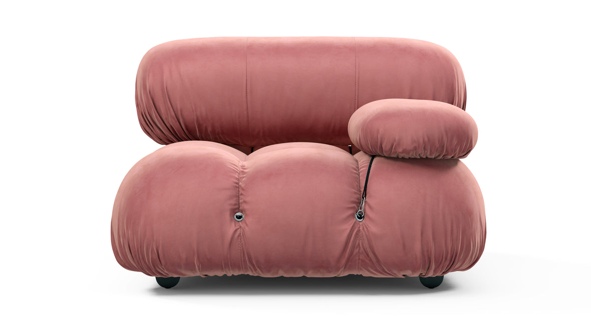 Bellini Module - Mario Bellini Module, Right Arm, Blush Pink Velvet